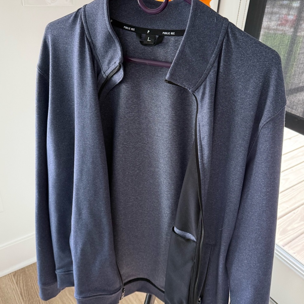 $128 NEW - Public Rec Gamechanger Jacket Men’s Large Heather Navy